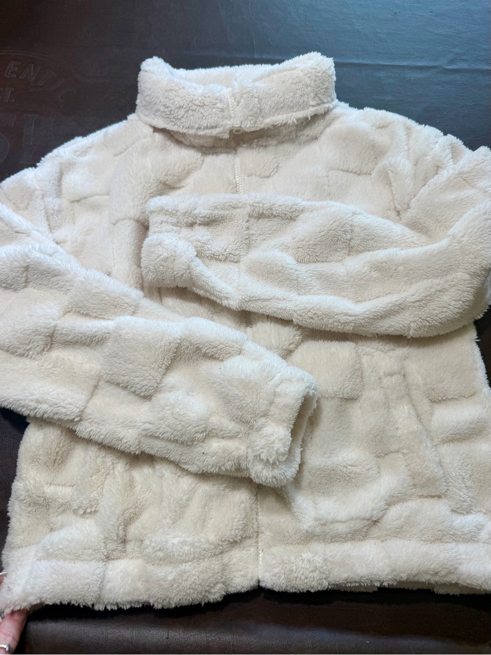 Thread & Supply Cream Plush Teddy Jacket